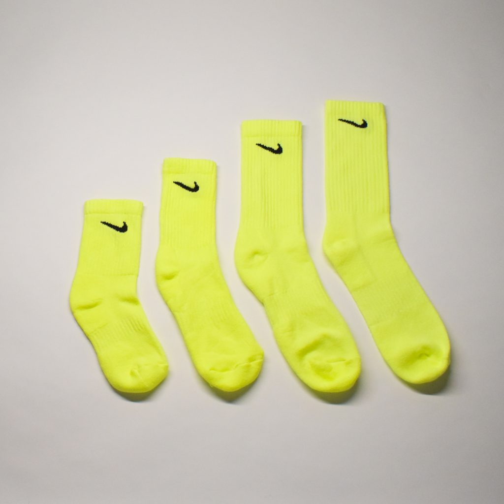 neon yellow nike socks
